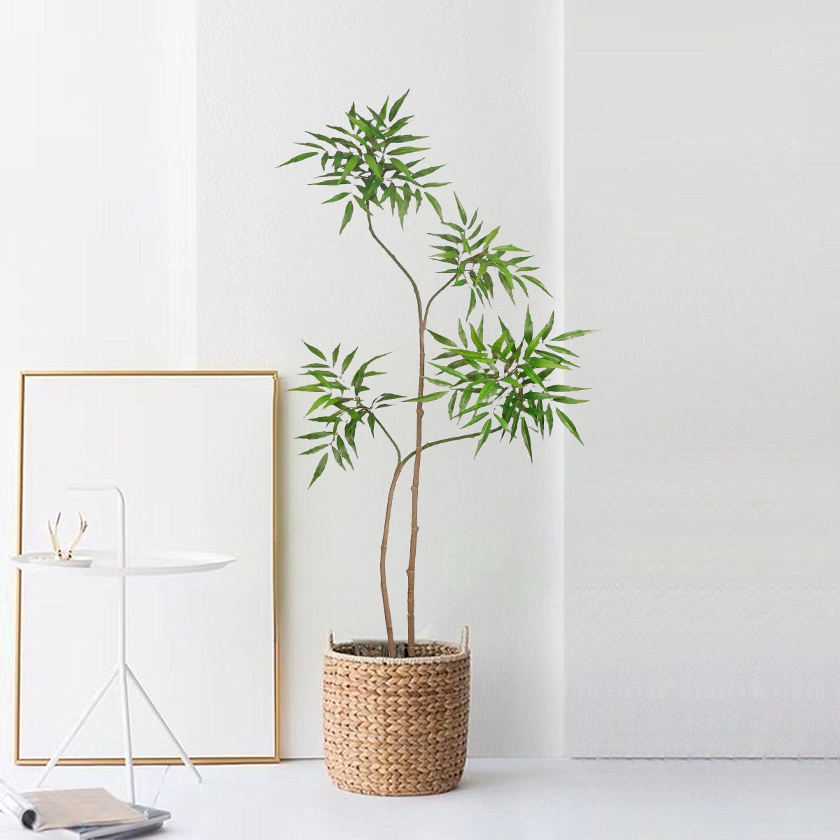 Ficus Lyrata Tree - 人工植物,偽の植物,プラスチックのヤシの木,模造モンステラ,ホテルとリビングルーム,DIY,家の装飾,130〜160cm
