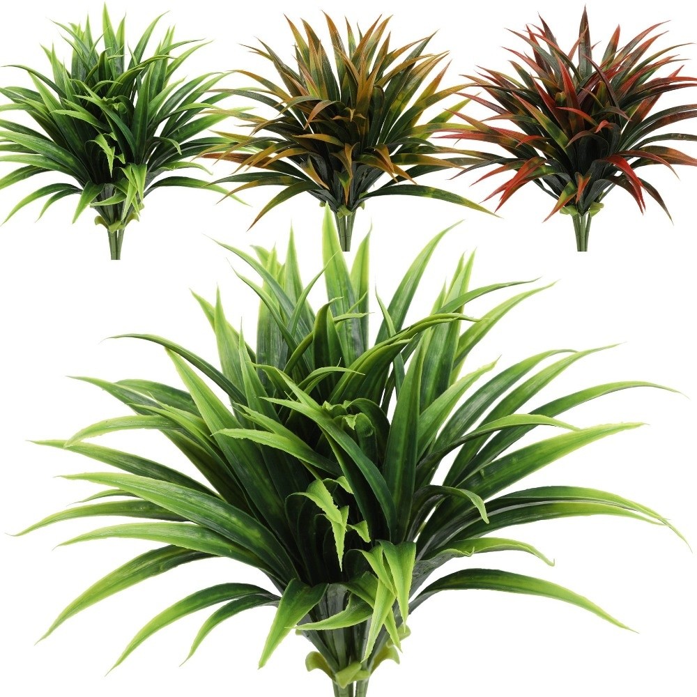 Spider Plant Hanging - 造園用42cm人工蘭の葉シミュレーションDIY人工グラジオラスグリーンプラスチックフェイクスパイダープラントパーティー用