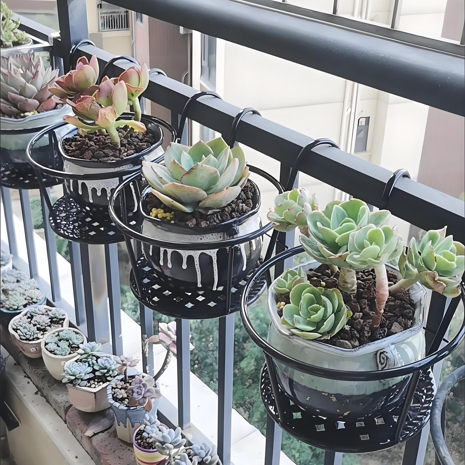 錬鉄製バルコニーハンギングフラワーバスケット/プラントスタン - Spider Plant Hanging のレビューと価格