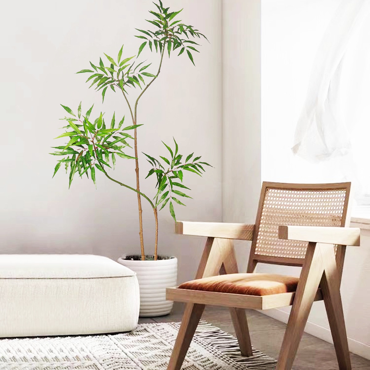 人工植物,偽の植物,プラスチックのヤシの木,模造モンステラ, - Ficus Lyrata Tree のレビューと価格