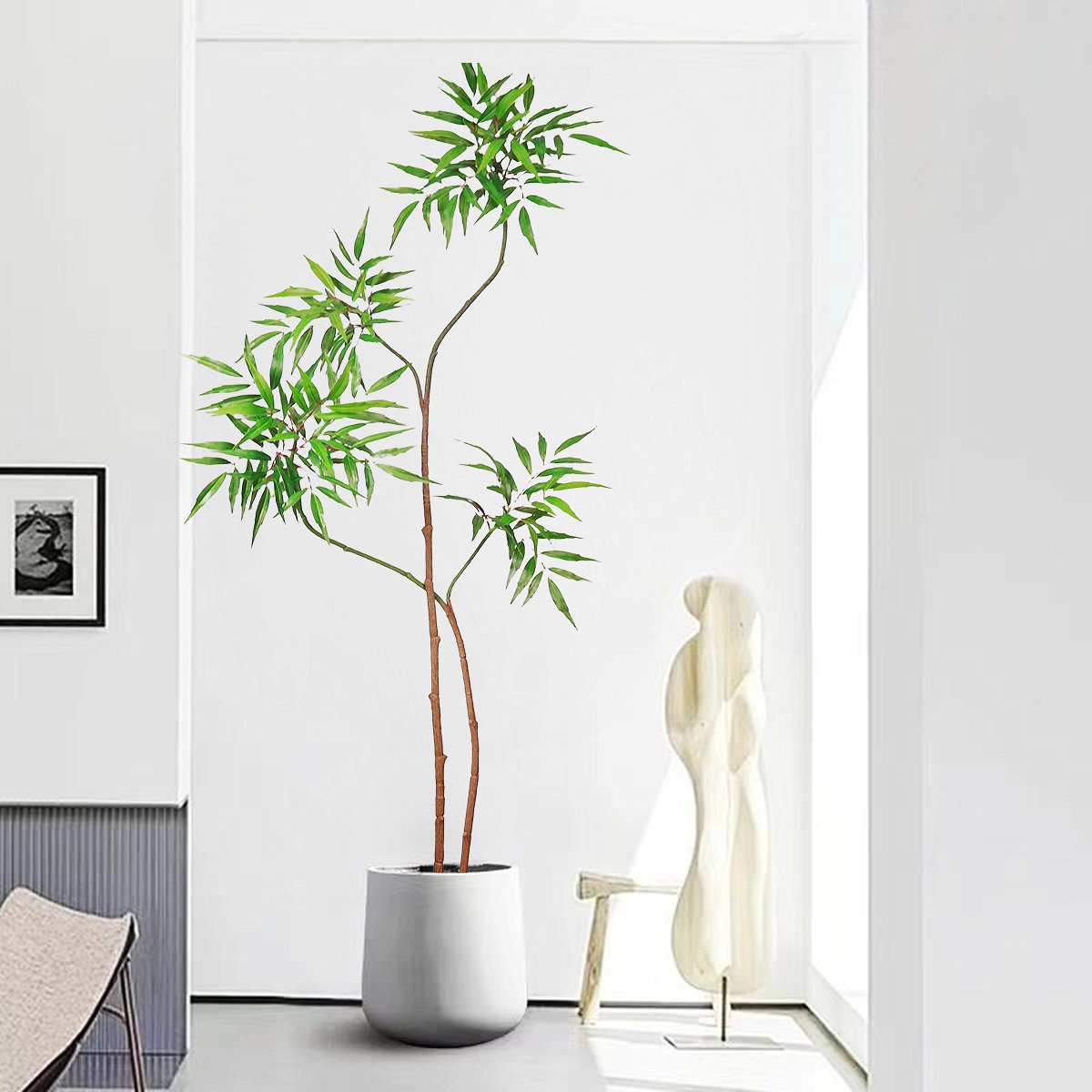 人工植物,偽の植物,プラスチックのヤシの木,模造モンステラ, - Ficus Lyrata Tree のレビューと価格