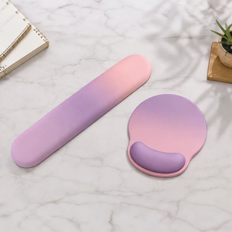グラデーションピンクパープルラバーリストレストキーボードパッ - Tradescantia Purple のレビューと価格