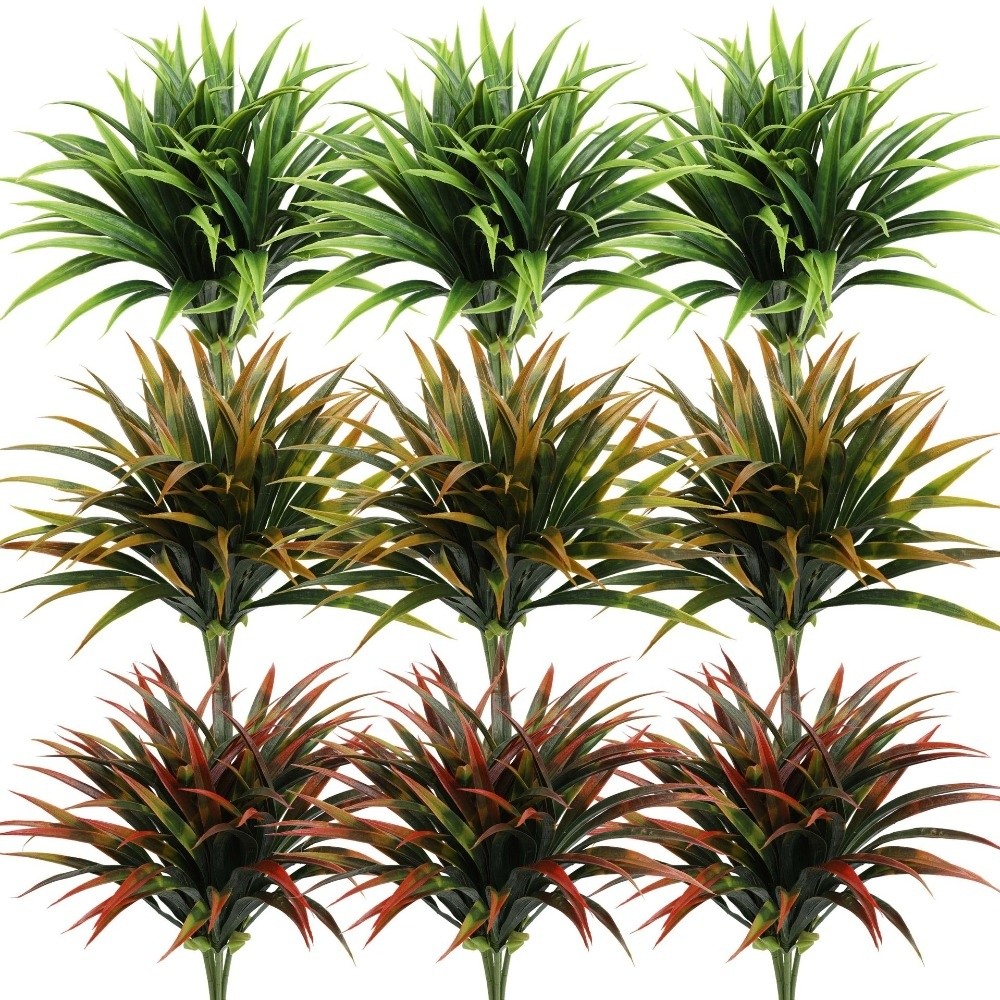造園用42cm人工蘭の葉シミュレーションDIY人工グラジオラ - Spider Plant Hanging のレビューと価格